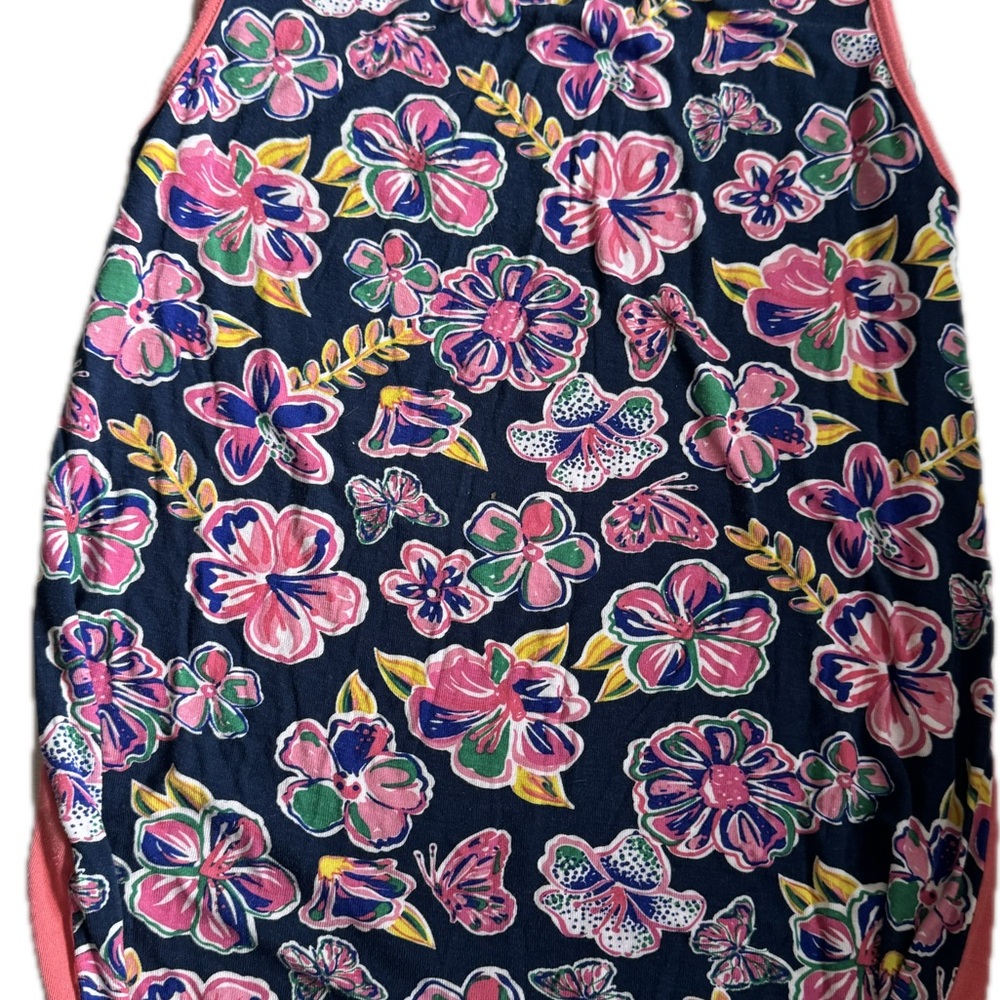 𝅺SIMPLY SOUTHERN Watermelon Pink Floral Sleeveless Tee Size Small - Picture 2 of 2